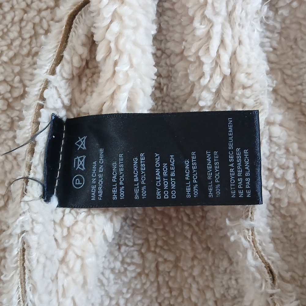 Ecote Tan and Cream Shearling Jacket - Picture 7 of 11